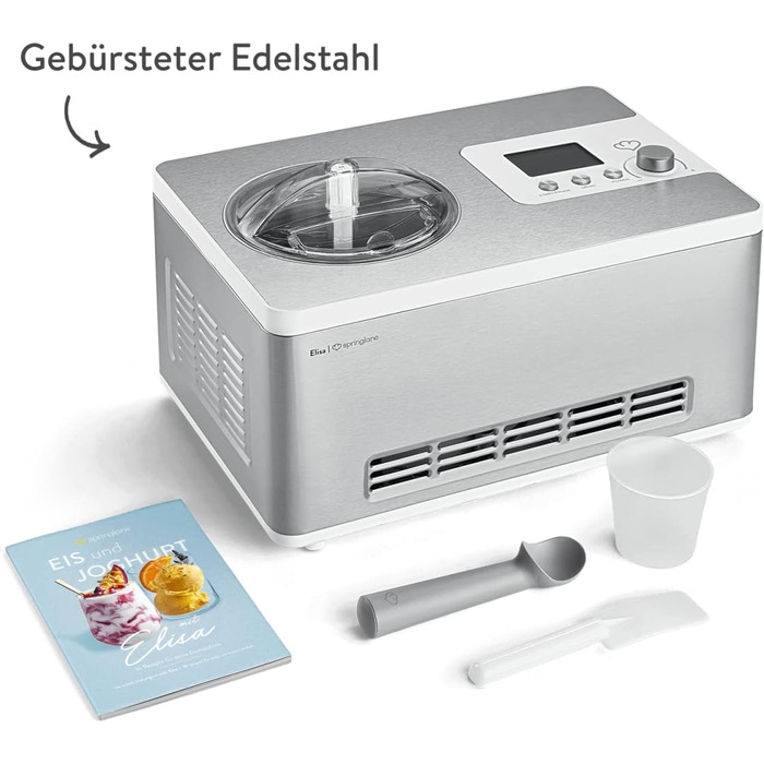 Морожениця і йогуртниця 2,0 л з компресором, що самоохолоджується 180 Вт Springlane Kitchen