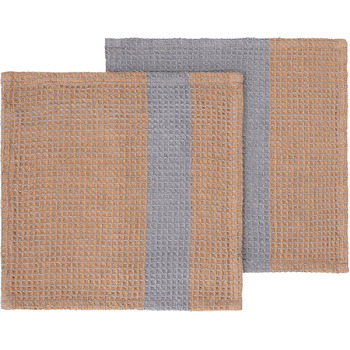 Набір із 2 рушників для посуду 25 x 25 см, коричневий/синій Gano Blomus