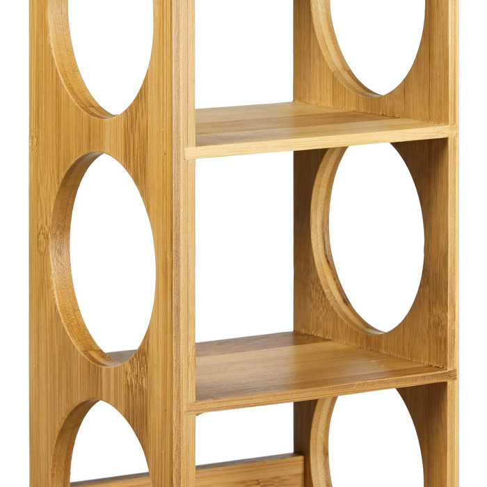 Винная полка из бамбука 53 x 14 x 12 см с 5 отделениями Vialex