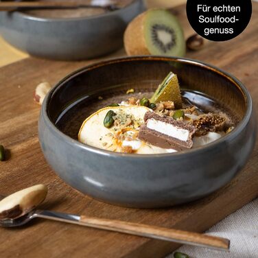 Набір посуду з керамограніту Moritz & Moritz SOLID з 18 предметів набір посуду на 6 персон кожна, що складається з 6 обідніх тарілок, маленьких, глибоких тарілок (4 шт. маленьких мисок)