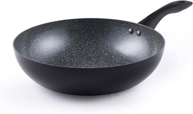 Каструлі Progress, каструля з антипригарним покриттям, виготовлена з металу, мармуру та кераміки, легкий алюмінієвий екструзійний матеріал - підходить для всіх типів плит, крім індукційних, каструлі можна мити в посудомийній машині (вок, 3,5 літра)