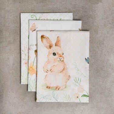 Набір з 3 багатоцільових кухонних рушників Maison d&39 Hermine Rural Christmas, 100 бавовна Барні рушники День подяки/Різдво (50 см x 70 см) (13 - Великодні роси)