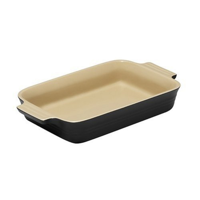 Блюдо прямокутне 26 см, чорний Le Creuset