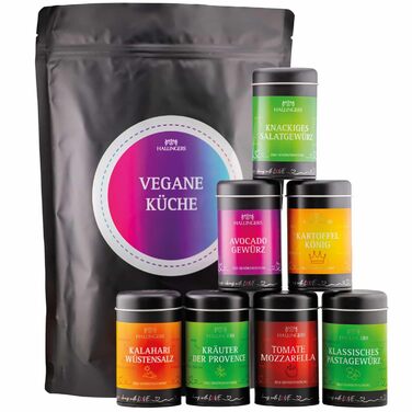 Класичний набір спецій Hallingers - 1 - Подарунковий набір спецій ручної роботи, 12 спецій з усього світу (Набір) - Літній подарунок та ідеальний подарунок для барбекю Подарунок для нової домівки, вітання та дружба. Класичні спеції., 12 спецій (73603) (Ве