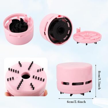 Мини-пылесос беспроводной 3 Вт розовый FineInno