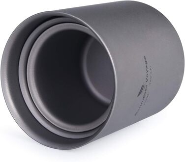 Титанова кружка Відкритий кемпінг Складна дорожня кружка 4 в 1 120 мл 180 мл 300 мл 450 мл ізольована чашка з подвійними стінками Посуд для кавових напоїв Легкий посуд для щоденних походів Ti3032D (120 мл 180 мл 300 мл набір чашок-TI3031D)