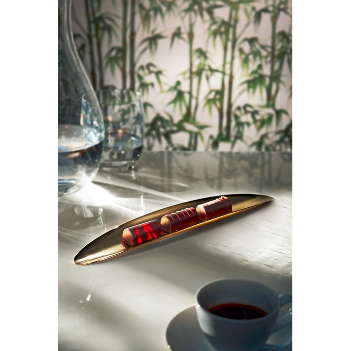 Блюдо 5,3x1,6x27,5 см золоте Ellipse Alessi