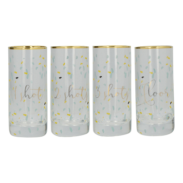 Набір склянок для шотів CreativeTops Party Wedding Belles, 100мл, 4 шт.