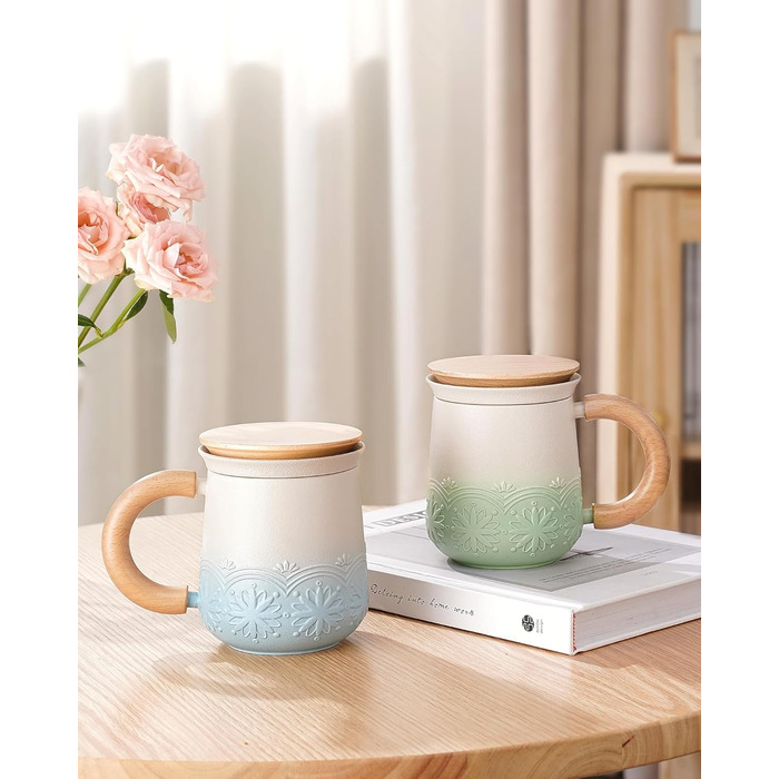 Чашка для чая с крышкой и ситечком 420 мл Zens