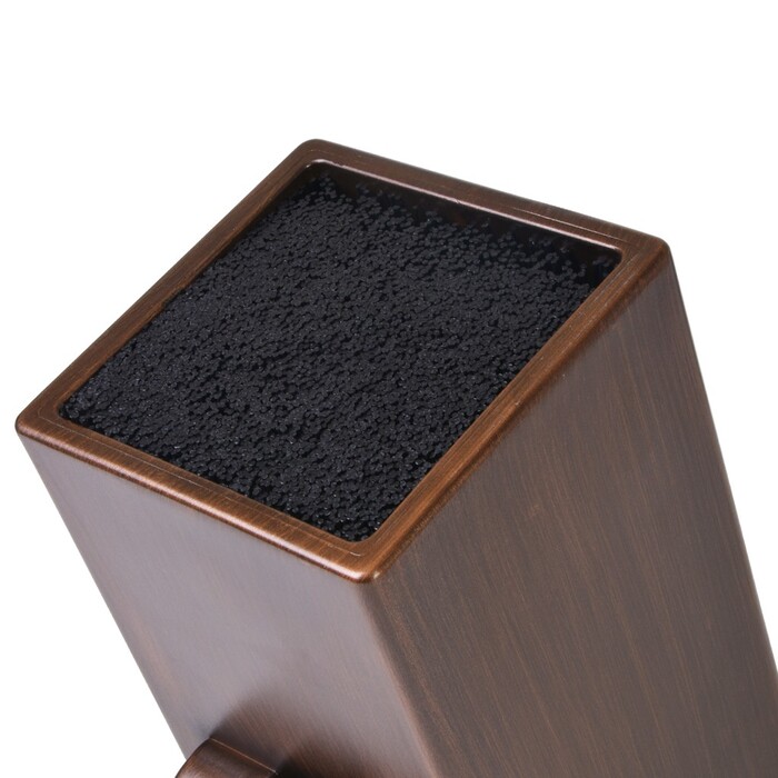 Подставка для кухонных ножей и ножниц Fissman 11x11x26 см Венге (2875)