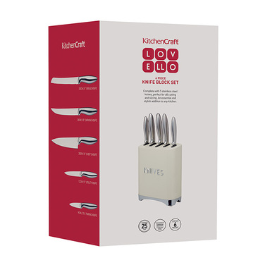 Набор ножей в подставке Kitchen Craft, 5 пр.