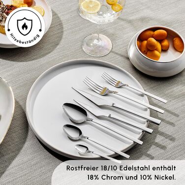 Набір столових приборів Karaca Sedir Elegance на 12 персон, 84 предмети - Високоякісні столові прибори з нержавіючої сталі 18/10