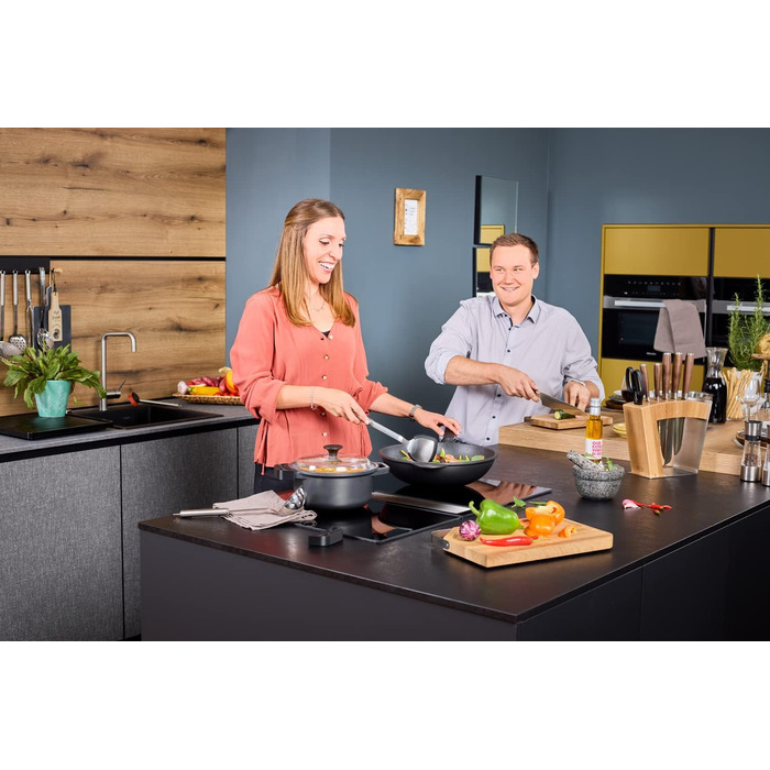 Ложка кухарська 34,5 см із силіконовим краєм для сковороди вок Rosle