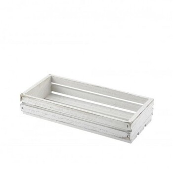 Ящик білий дерев'яний 25x12x5 см, GenWare