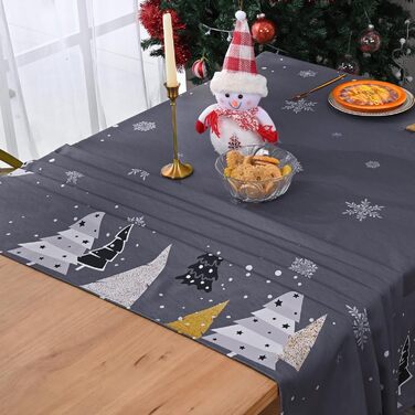 Різдвяна скатертина, темно-сіра 240 x 140 см прямокутна Yrendenge
