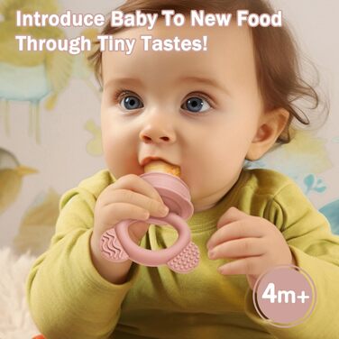 Комбінована годівниця для фруктів та міні-лоток для перекусів у морозильній камері, для дітей віком від 4 років, форми для грудного молока для охолодження дитини, силіконова годівниця без бісфенолу А для малюків, що прорізуються зубки (коала/курча/блакитн