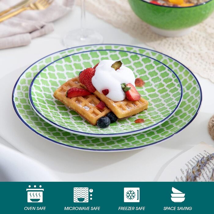 Фарфоровый набор посуды 32 предмета, разноцветный vancasso