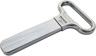 Штопор Westmark Blade / Clasp, вкл. открывалку для бутылок, литой под давлением цинк/сталь, Ah-So, серебристый, 6285556C (хромированный, декоратор и укупорка 5 винных наливов)