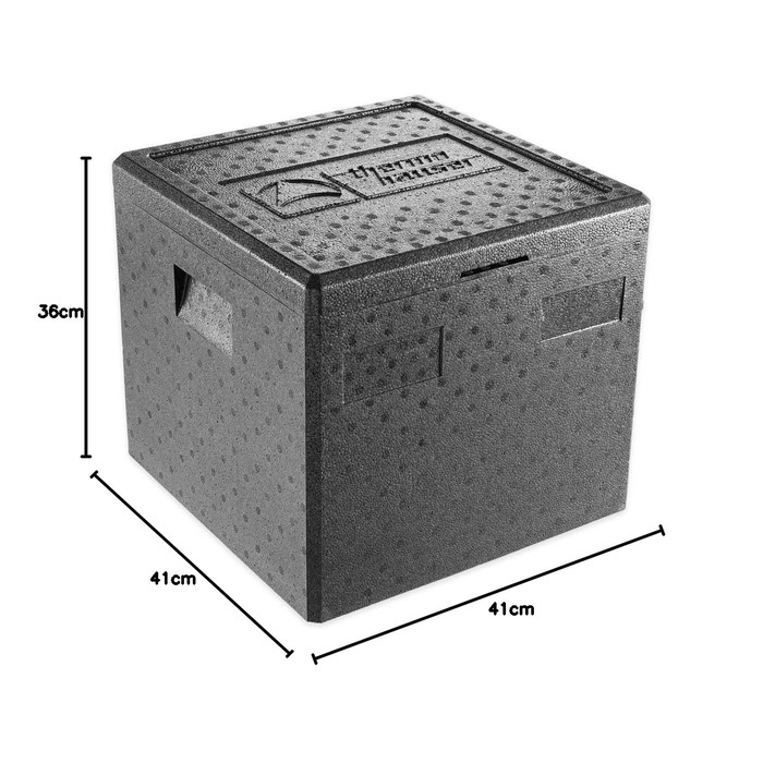 Термохаузер EPP термобокс Pizza Eco Line з кришкою - об&39єм 22 л - 41 x 41 x 23 см - ящик для піци для служби доставки (37,5 л)