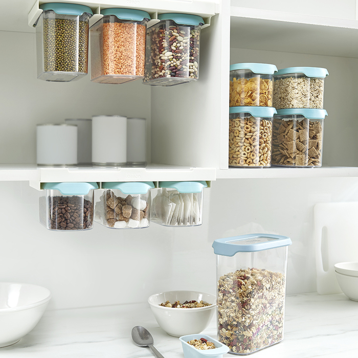 Набір підвісних контейнерів для зберігання, 3 предмета, 1,3 л, темний опал CupboardStore Joseph Joseph