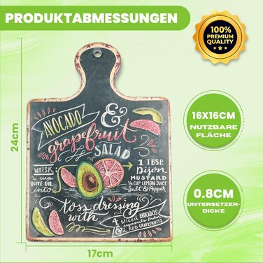 Набір з 4 підставок для посуду, кераміка/корок Ktchnhlprz