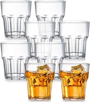 Пластиковые стаканы 250 мл, набор 8 предметов Tebery