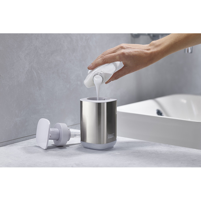 Диспенсер для мила, 7,5 х 15,9 х 7,5 см, металік Presto Steel Joseph Joseph