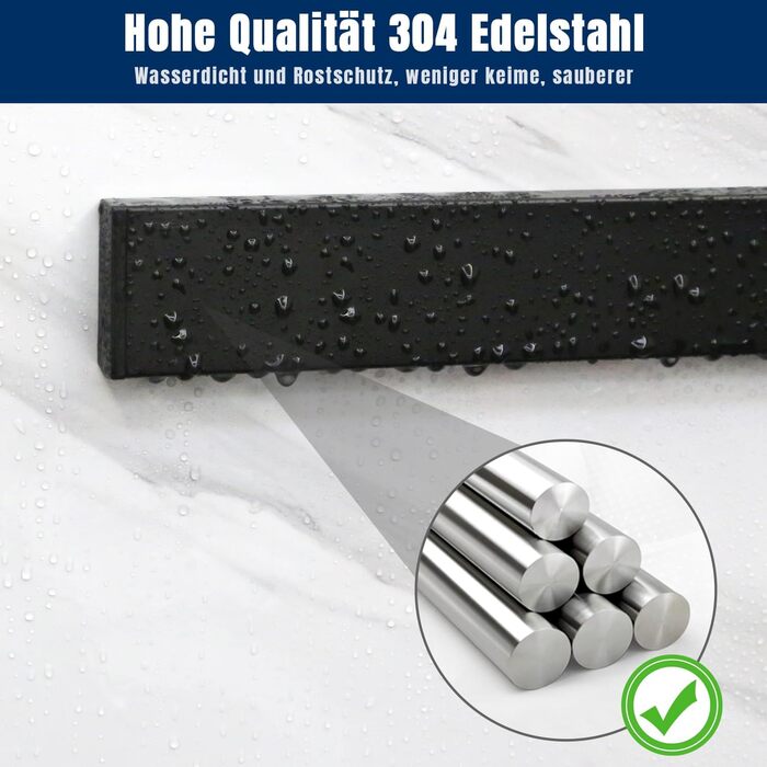 Магнітний тримач для ножів з 3 гачками 40 см Dmore