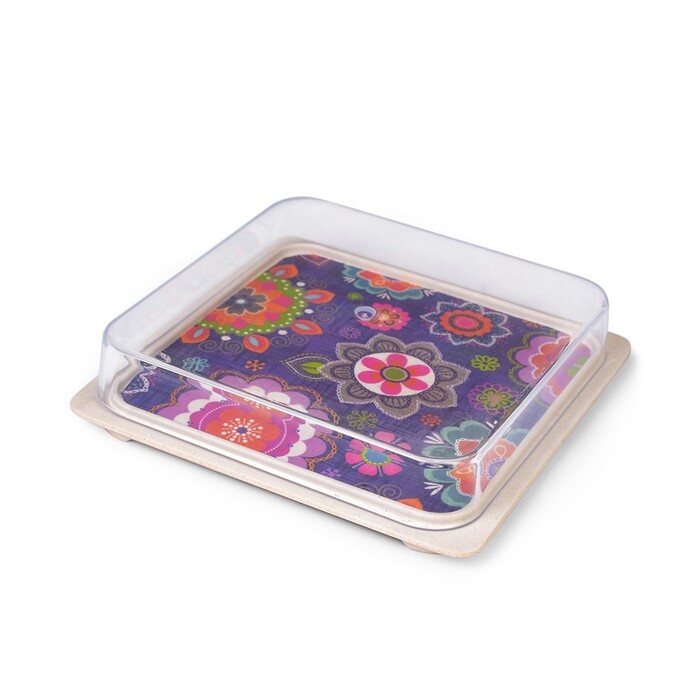 Тарілка для зберігання їжі Fissman PURPUR 16x16x3 см (8954)