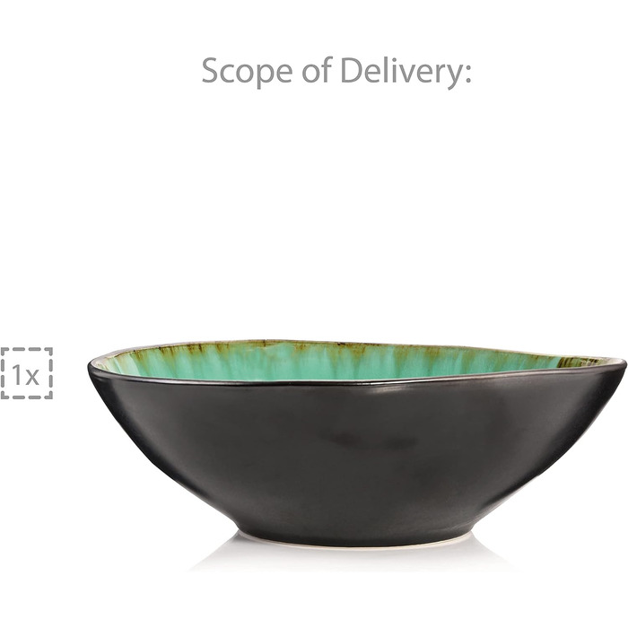 Співачка Набір мисок для макаронних виробів Palm Beach, 4 шт. и, миска для миски, унікальний дизайн, розширюється 1200 мл (салатник )