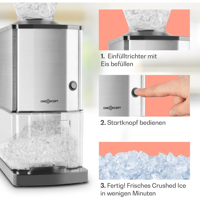 Льодоподрібнювач з піддоном для крапель 3,5 л Oneconcept