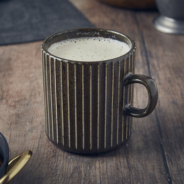 Кружка 320 мл, Terra Porcelain Black Fluted, GenWare