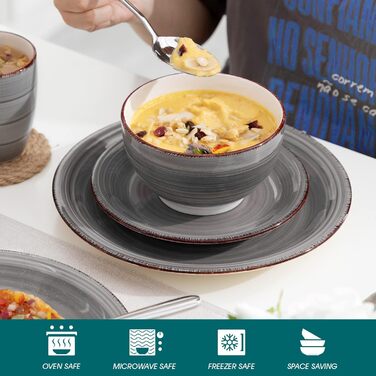 Комбінований сервіз фаянсовий посуд 48 предметів на 12 осіб vancasso