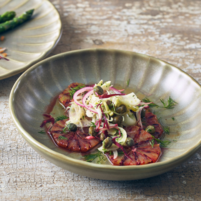 Миска Coupe с зубчатым краем 20,3 см, Terra Porcelain Matt Grey Scalloped