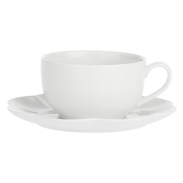 Чашка большая с блюдцем La Porcellana Bianca VILLADEIFIORI, фарфор, 450 мл