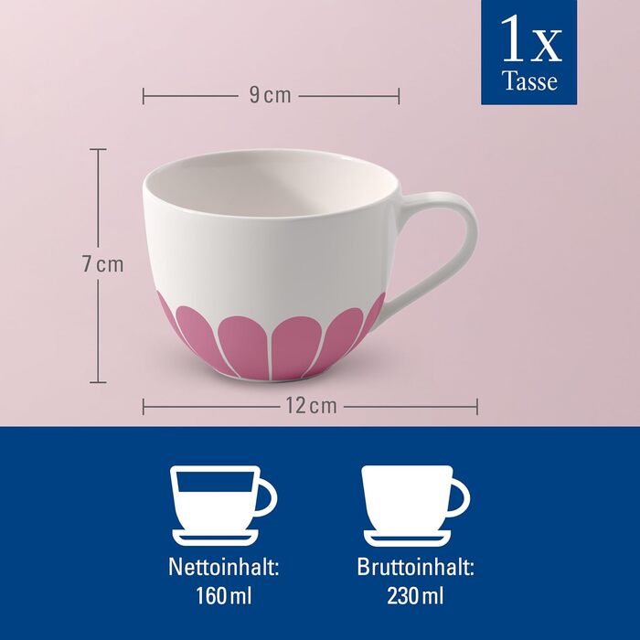 Чашка для кофе 160 мл, розовый Fleur Villeroy & Boch