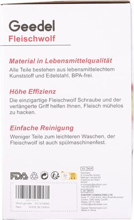 М'ясорубка з кондитерською насадкою Geedel
