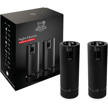 Набор из 2 электрических мельниц для перца и соли 15 см, матовый черный u'Select Peugeot