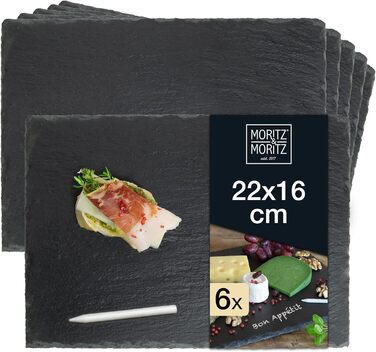 Сервировочная тарелка 22x16 см, 6 шт. Slate Plate Moritz & Moritz