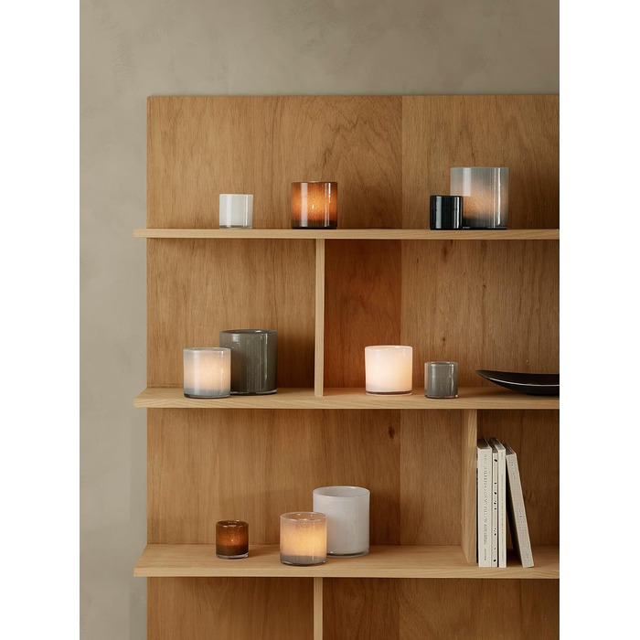 Свічник скляний, розмір L, 15 x 16 см білий SAGA Blomus