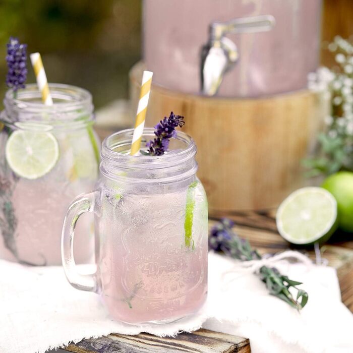 Скляний диспенсер для напоїв 3,8 л з краном та підставкою Springlane Kitchen