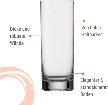 Склянки для води/соку 450 мл., набір 6 предметів, New York Bar Stölzle Lausitz