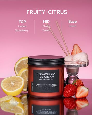 Ароматичні свічки M&SENSE з кавою у скляній банці з 2 гнітами 330 г, час горіння 70 годин, свічка з натурального соєвого воску для спальні, кухні, декору дому, подарункова свічка для чоловіків та жінок, смажена кава (червона/Getaway, суцільний колір)