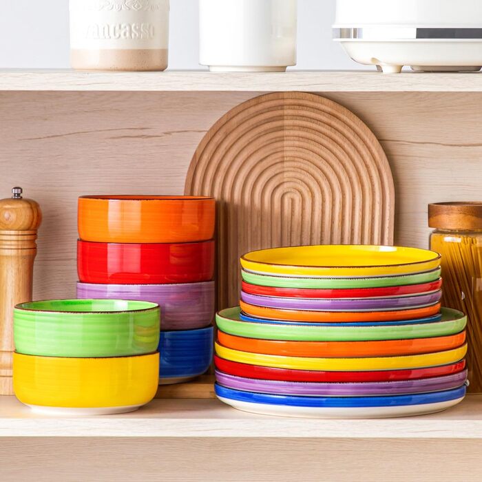 Обідний сервіз на 6 персон, 18 предметів, різнокольоровий Bonita Vancasso