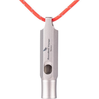 Аварійні свистки безпеки виживання зі шнурком Гучний для кемпінгу на відкритому повітрі Тренери з походів Тренування Спортивний брелок Свисток Сигнальний інструмент Ti9015O (1 шт. )