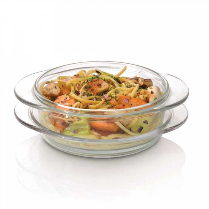 Кастрюля с крышкой BergHOFF, стеклянная, 19,5 х 16 см, 0,7 л