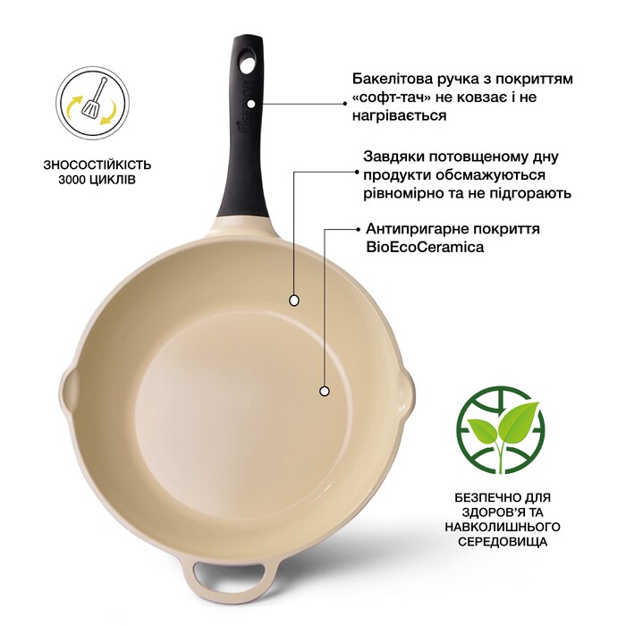 Сковорідка ВОК Fissman LAZURITE 28 см (4743)