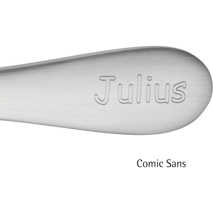 Дитячі столові прибори WMF, іменне гравіювання гномів 4 шт. и, від 3-х років, Cromargan нержавіюча сталь полірована, можна мити в посудомийній машині, з гравіюванням, подарунки на хрестини, подарунки на хрещення, дитячі столові прибори з іменним гравіюван