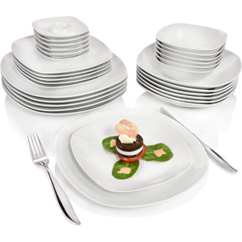 Обідній сервіз на 6 персон, 30 предметів, білий Bilgola Sänger