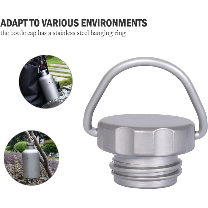 Титанова пляшка з титановою кришкою 400 мл Boundless Voyage